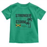 Stronger Than The Storm Jamaica Toddler T Shirt Resilience and Hope Hurricane Awareness