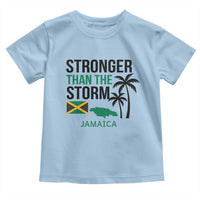 Stronger Than The Storm Jamaica Toddler T Shirt Resilience and Hope Hurricane Awareness