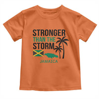 Stronger Than The Storm Jamaica Toddler T Shirt Resilience and Hope Hurricane Awareness