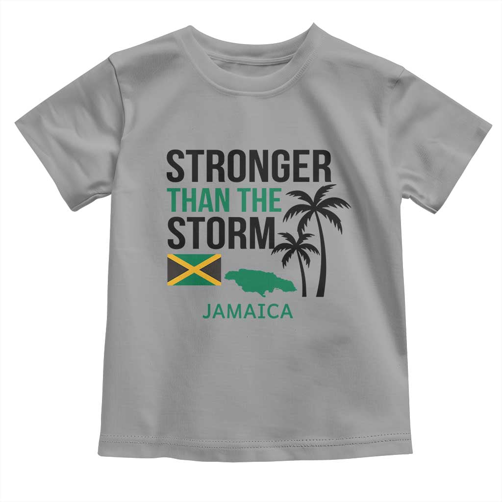 Stronger Than The Storm Jamaica Toddler T Shirt Resilience and Hope Hurricane Awareness