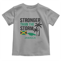 Stronger Than The Storm Jamaica Toddler T Shirt Resilience and Hope Hurricane Awareness