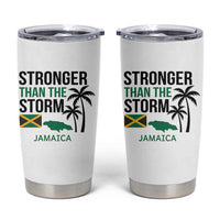Stronger Than The Storm Jamaica Tumbler Cup Resilience and Hope Hurricane Awareness