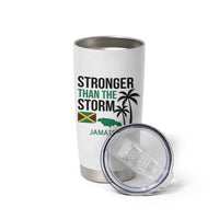 Stronger Than The Storm Jamaica Tumbler Cup Resilience and Hope Hurricane Awareness