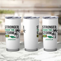 Stronger Than The Storm Jamaica Tumbler Cup Resilience and Hope Hurricane Awareness