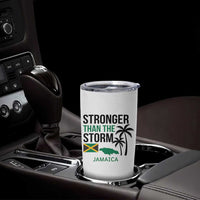 Stronger Than The Storm Jamaica Tumbler Cup Resilience and Hope Hurricane Awareness