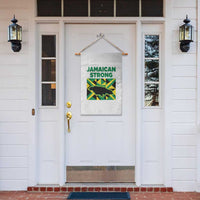 Jamaican Strong Resilience Geometric Flag Garden Flag Abstract Island Map and Heritage