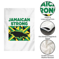 Jamaican Strong Resilience Geometric Flag Garden Flag Abstract Island Map and Heritage