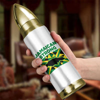 Jamaican Strong Resilience Geometric Flag Bullet Tumbler Abstract Island Map and Heritage
