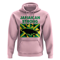 Jamaican Strong Resilience Geometric Flag Hoodie Abstract Island Map and Heritage