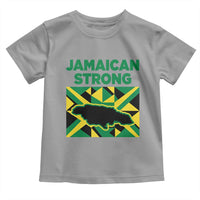 Jamaican Strong Resilience Geometric Flag Toddler T Shirt Abstract Island Map and Heritage