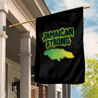 Jamaican Strong Resilience Graphic Garden Flag Caribbean Island Map Silhouette