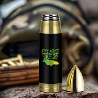 Jamaican Strong Resilience Graphic Bullet Tumbler Caribbean Island Map Silhouette