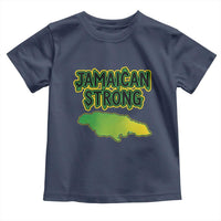 Jamaican Strong Resilience Graphic Toddler T Shirt Caribbean Island Map Silhouette