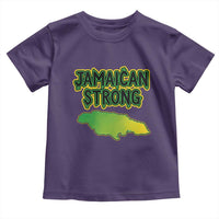 Jamaican Strong Resilience Graphic Toddler T Shirt Caribbean Island Map Silhouette