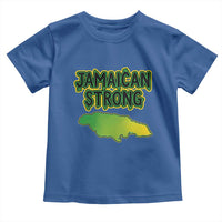 Jamaican Strong Resilience Graphic Toddler T Shirt Caribbean Island Map Silhouette