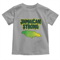 Jamaican Strong Resilience Graphic Toddler T Shirt Caribbean Island Map Silhouette