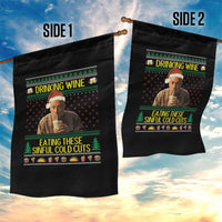Funny Ed Gein Christmas Meme Garden Flag Drinking Wine Eating This Sinful Cold Cuts Viral Scene - Wonder Print Shop