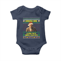 Funny Ed Gein Christmas Meme Baby Onesie Drinking Wine Eating This Sinful Cold Cuts Viral Scene - Wonder Print Shop