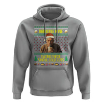 Funny Ed Gein Christmas Meme Hoodie Drinking Wine Eating This Sinful Cold Cuts Viral Scene - Wonder Print Shop