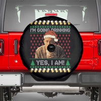 Funny Ed Gein Drinking Wine Spare Tire Cover Im Going Drinking Yes I Am Christmas Meme - Wonder Print Shop
