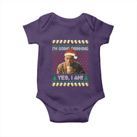 Funny Ed Gein Drinking Wine Baby Onesie Im Going Drinking Yes I Am Christmas Meme - Wonder Print Shop