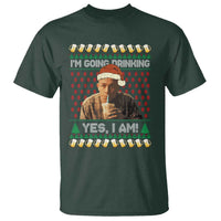 Funny Ed Gein Drinking Wine T Shirt Im Going Drinking Yes I Am Christmas Meme - Wonder Print Shop
