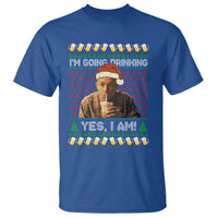 Funny Ed Gein Drinking Wine T Shirt Im Going Drinking Yes I Am Christmas Meme - Wonder Print Shop