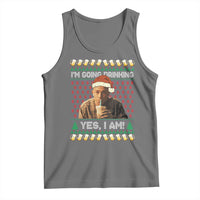 Funny Ed Gein Drinking Wine Tank Top Im Going Drinking Yes I Am Christmas Meme - Wonder Print Shop