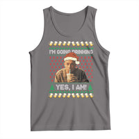 Funny Ed Gein Drinking Wine Tank Top Im Going Drinking Yes I Am Christmas Meme - Wonder Print Shop