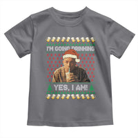 Funny Ed Gein Drinking Wine Toddler T Shirt Im Going Drinking Yes I Am Christmas Meme - Wonder Print Shop