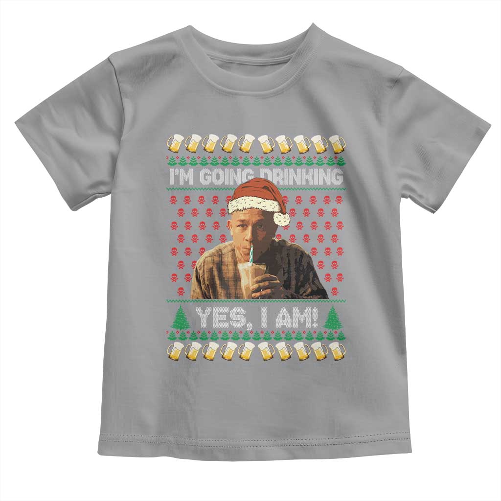 Funny Ed Gein Drinking Wine Toddler T Shirt Im Going Drinking Yes I Am Christmas Meme - Wonder Print Shop