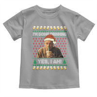 Funny Ed Gein Drinking Wine Toddler T Shirt Im Going Drinking Yes I Am Christmas Meme - Wonder Print Shop