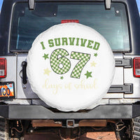 I Survived 67 Days of School Spare Tire Cover Funny Six Seven Meme Students Teacher Celebration - Wonder Print Shop