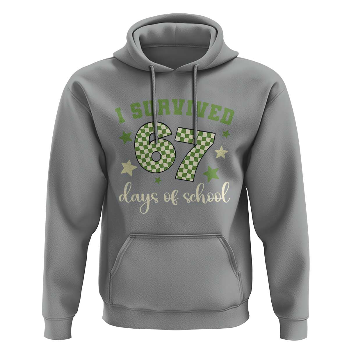 I Survived 67 Days of School Hoodie Funny Six Seven Meme Students Teacher Celebration - Wonder Print Shop