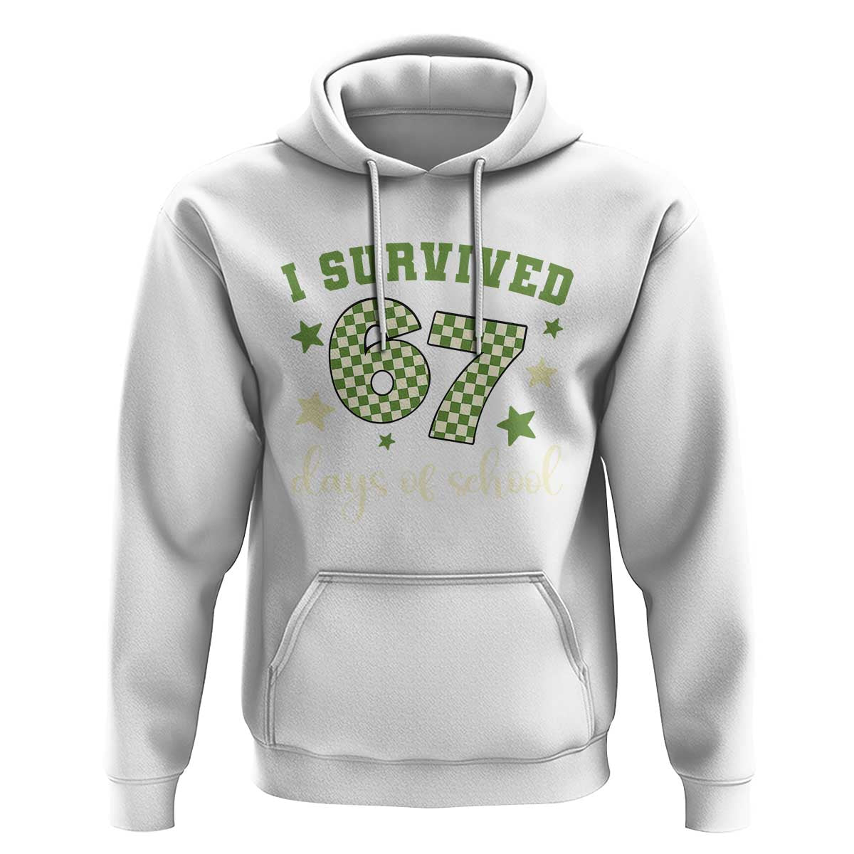 I Survived 67 Days of School Hoodie Funny Six Seven Meme Students Teacher Celebration - Wonder Print Shop