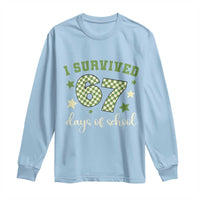 I Survived 67 Days of School Long Sleeve Shirt Funny Six Seven Meme Students Teacher Celebration - Wonder Print Shop