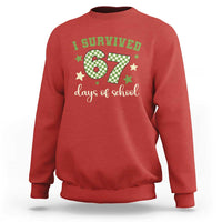 I Survived 67 Days of School Sweatshirt Funny Six Seven Meme Students Teacher Celebration - Wonder Print Shop