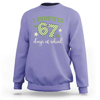 I Survived 67 Days of School Sweatshirt Funny Six Seven Meme Students Teacher Celebration - Wonder Print Shop