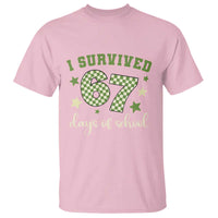 I Survived 67 Days of School T Shirt Funny Six Seven Meme Students Teacher Celebration - Wonder Print Shop