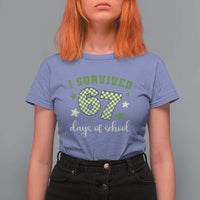 I Survived 67 Days of School T Shirt For Women Funny Six Seven Meme Students Teacher Celebration - Wonder Print Shop