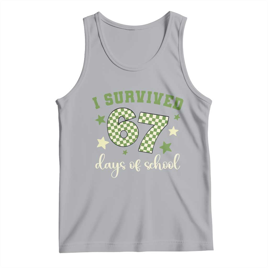 I Survived 67 Days of School Tank Top Funny Six Seven Meme Students Teacher Celebration - Wonder Print Shop