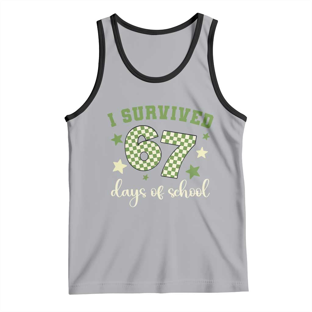 I Survived 67 Days of School Tank Top Funny Six Seven Meme Students Teacher Celebration - Wonder Print Shop