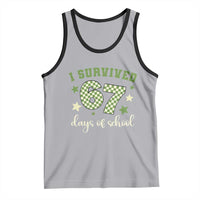 I Survived 67 Days of School Tank Top Funny Six Seven Meme Students Teacher Celebration - Wonder Print Shop