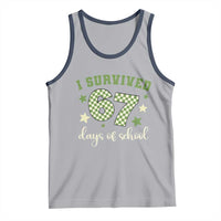 I Survived 67 Days of School Tank Top Funny Six Seven Meme Students Teacher Celebration - Wonder Print Shop
