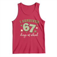 I Survived 67 Days of School Tank Top Funny Six Seven Meme Students Teacher Celebration - Wonder Print Shop