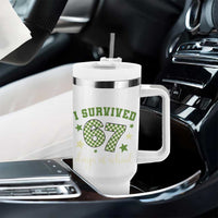 I Survived 67 Days of School Tumbler With Handle Funny Six Seven Meme Students Teacher Celebration - Wonder Print Shop