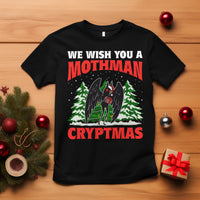 Mothman Christmas T Shirt We Wish You A Mothman Cryptmas Cryptid Cryptidcore - Wonder Print Shop