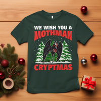 Mothman Christmas T Shirt We Wish You A Mothman Cryptmas Cryptid Cryptidcore - Wonder Print Shop