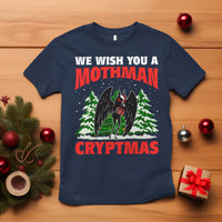 Mothman Christmas T Shirt We Wish You A Mothman Cryptmas Cryptid Cryptidcore - Wonder Print Shop