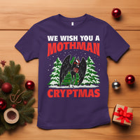 Mothman Christmas T Shirt We Wish You A Mothman Cryptmas Cryptid Cryptidcore - Wonder Print Shop